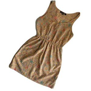 Forever 21 Women's Sleeveless V Neck Shift Dress Floral Print Size Medium A Line